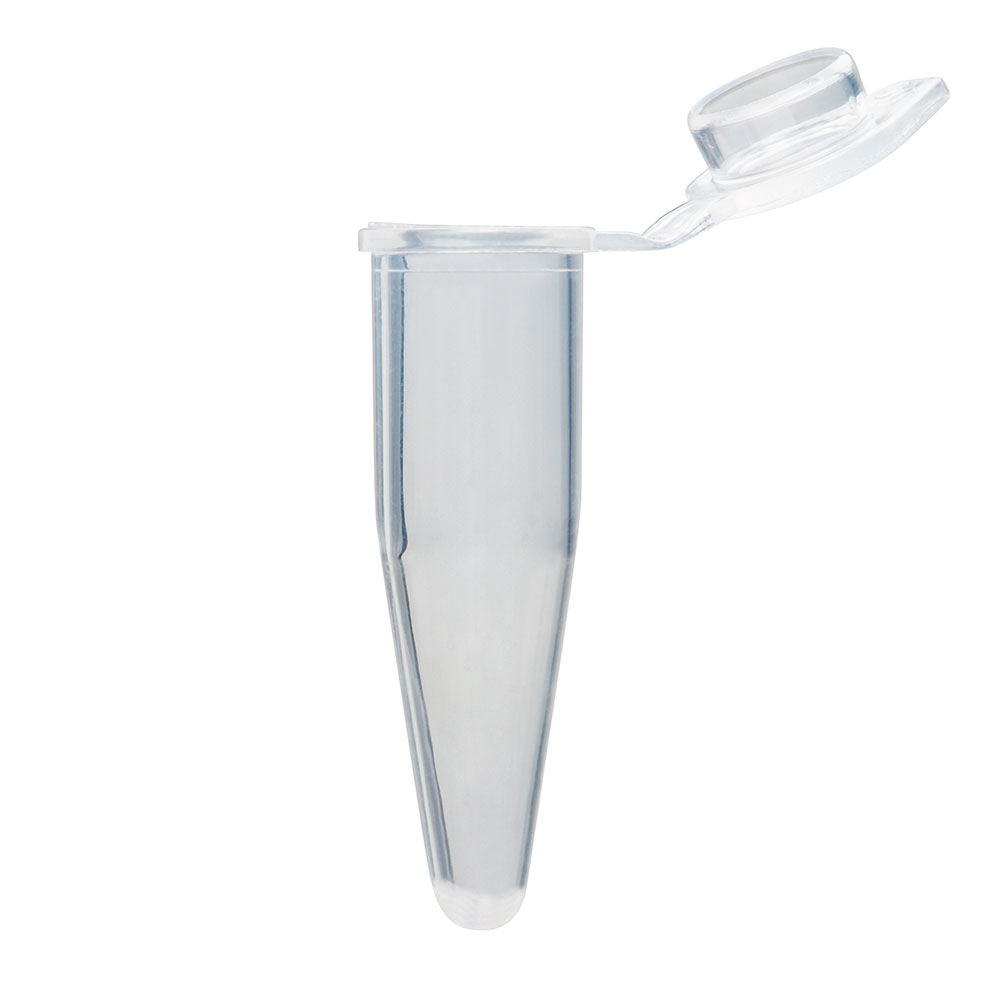 Globe Scientific 0.2mL Individual PCR Tube with Frosted Flat Cap, Clear 